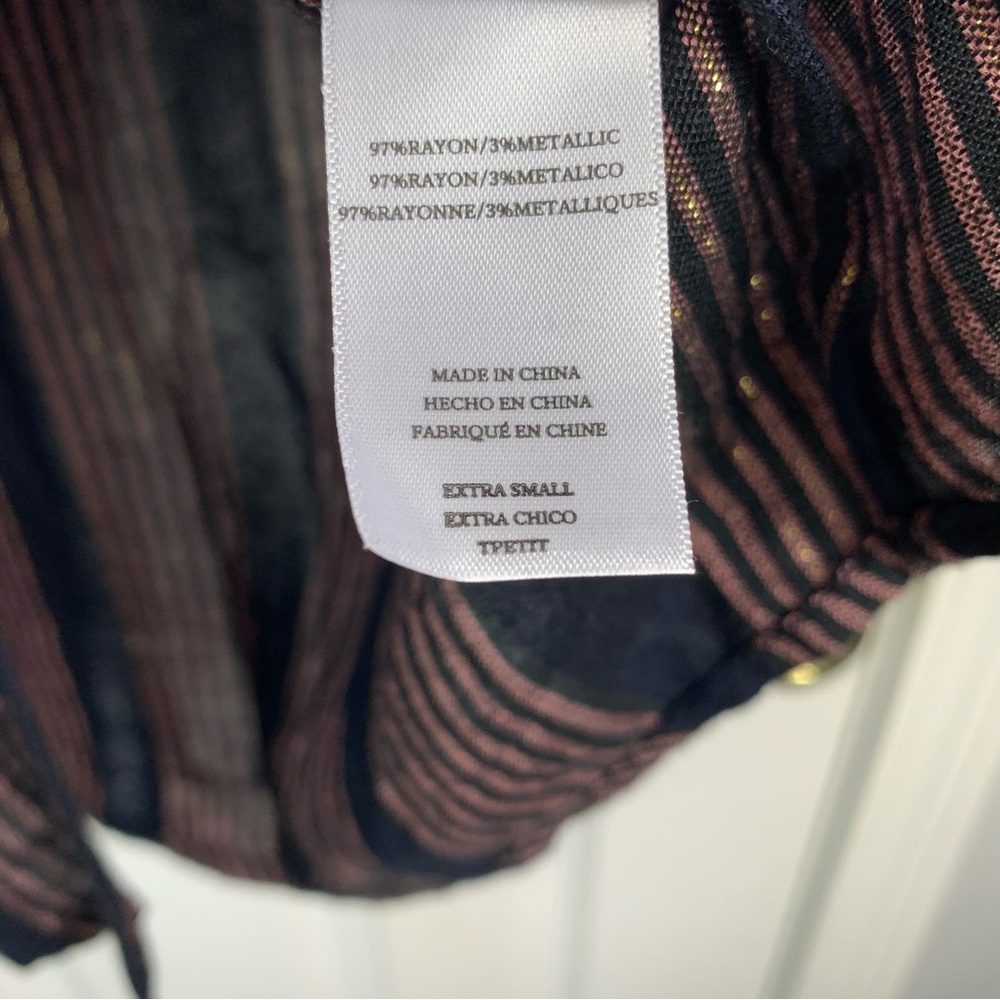Rails Edith Blouse in Midas Stripe Metallic Size XS - Picture 8 of 8